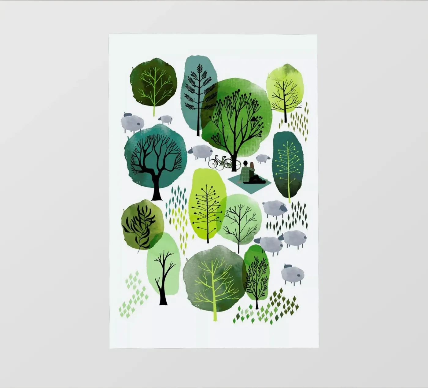 Spring Forest telo in pvc da Little Flourishes