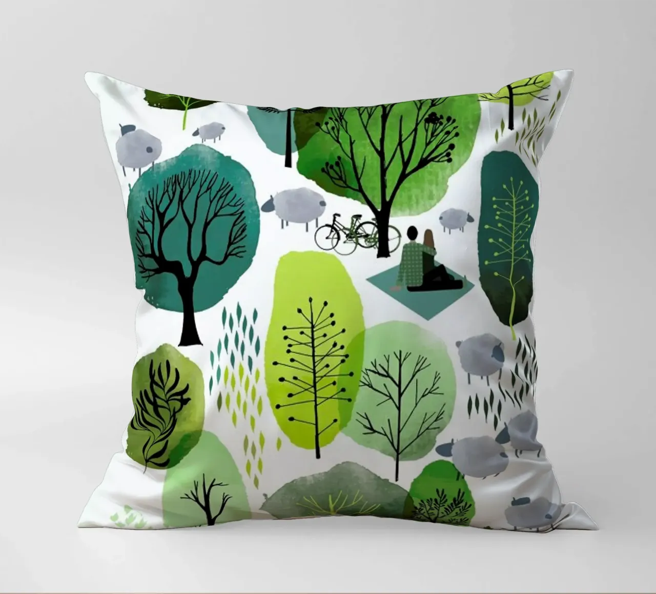 Spring Forest Kissen von Little Flourishes