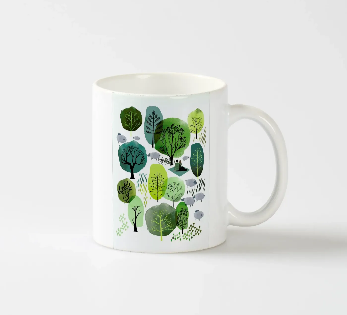 Spring Forest ceramic mug by Little Flourishes