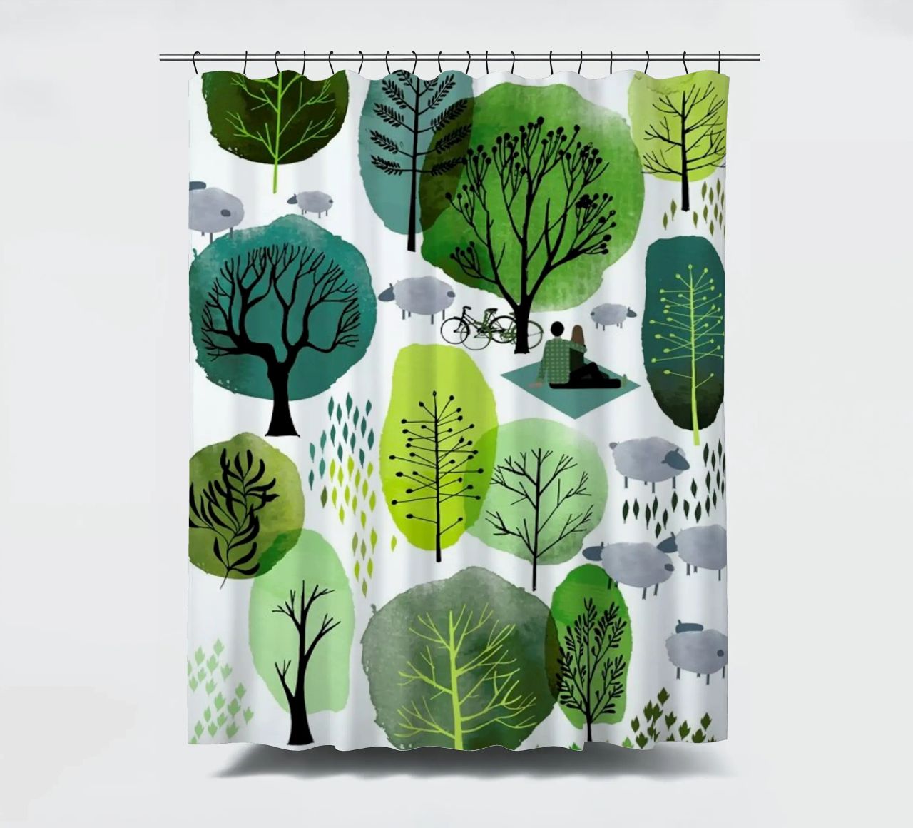Spring Forest tenda da doccia da Little Flourishes