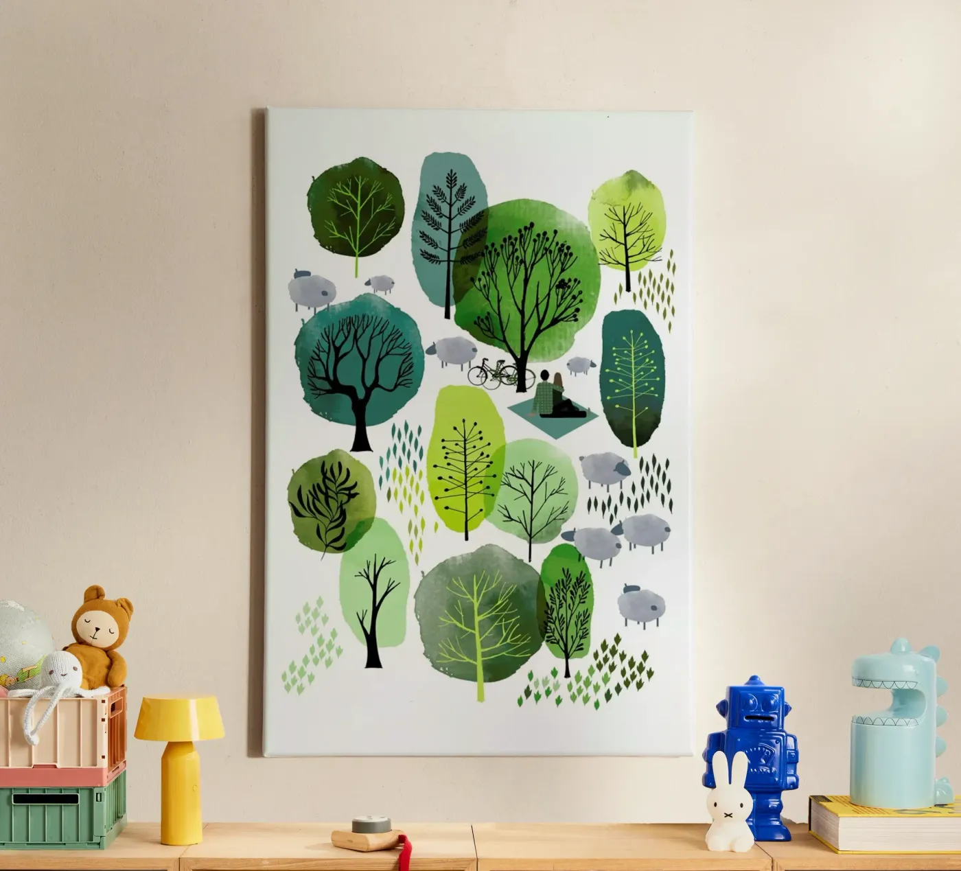 Spring Forest canvas by Little Flourishes