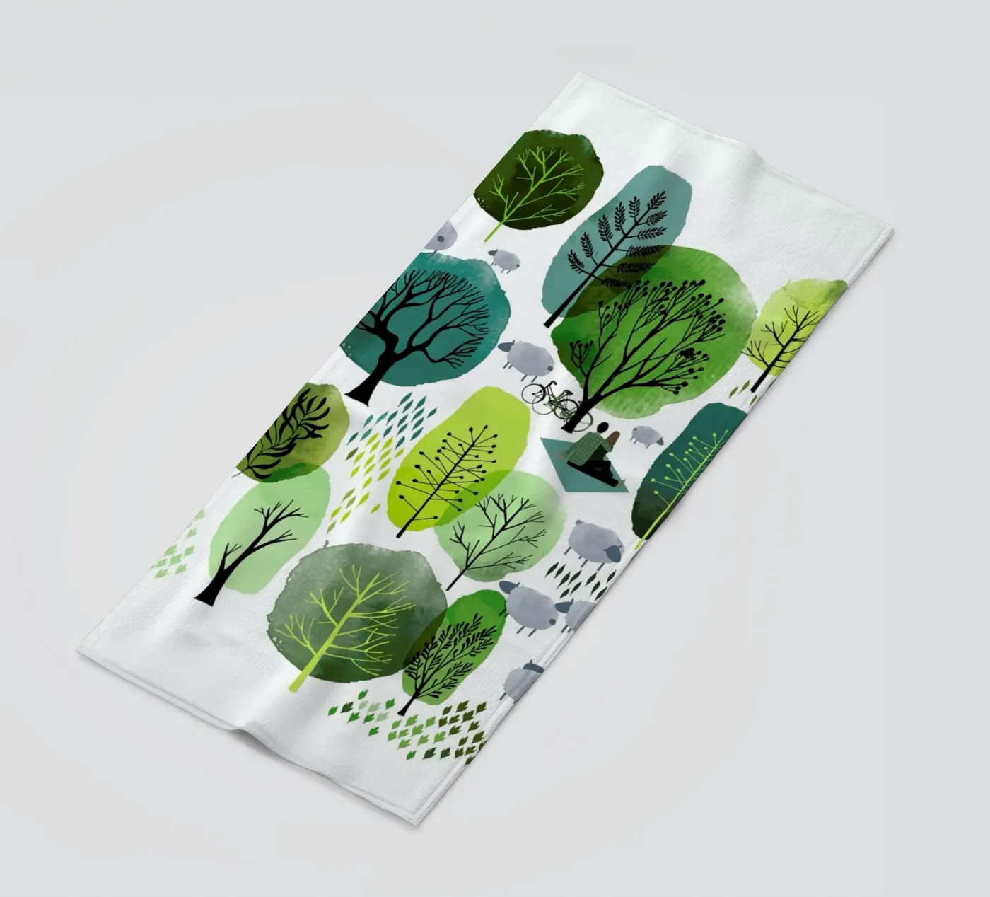 Spring Forest strandhanddoek van Little Flourishes