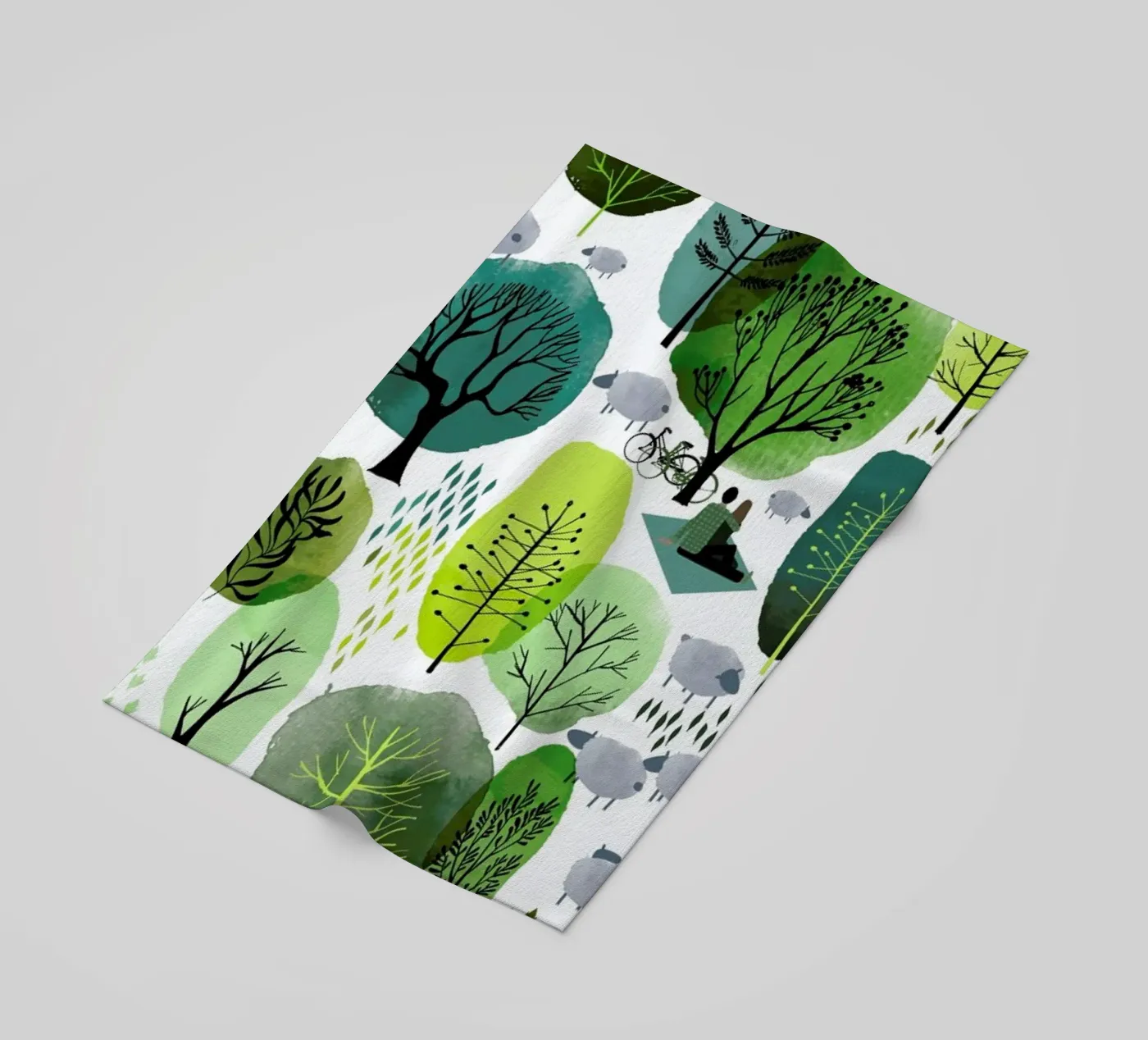 Spring Forest strandhanddoek van Little Flourishes