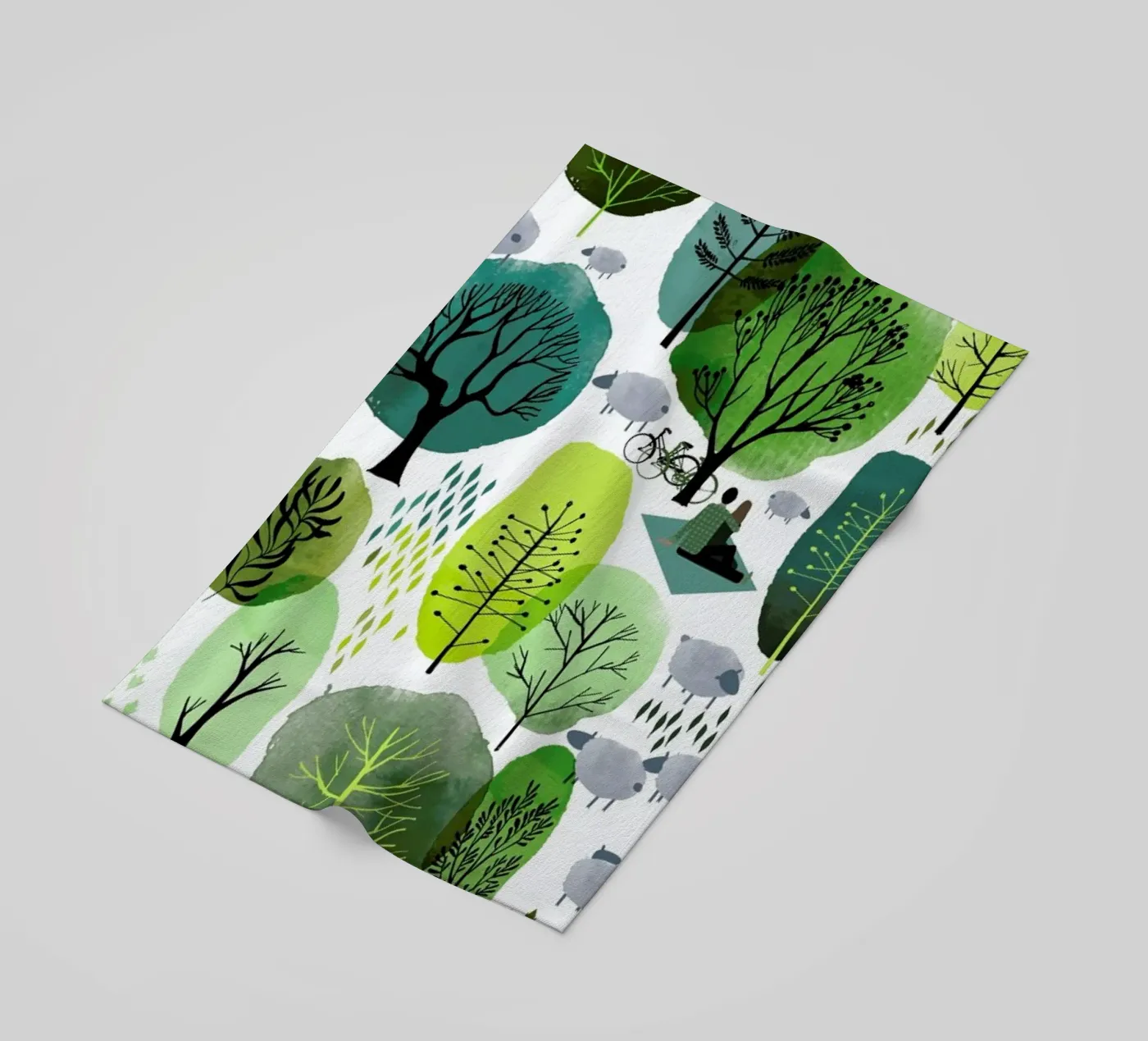 Spring Forest beach towel by Little Flourishes
