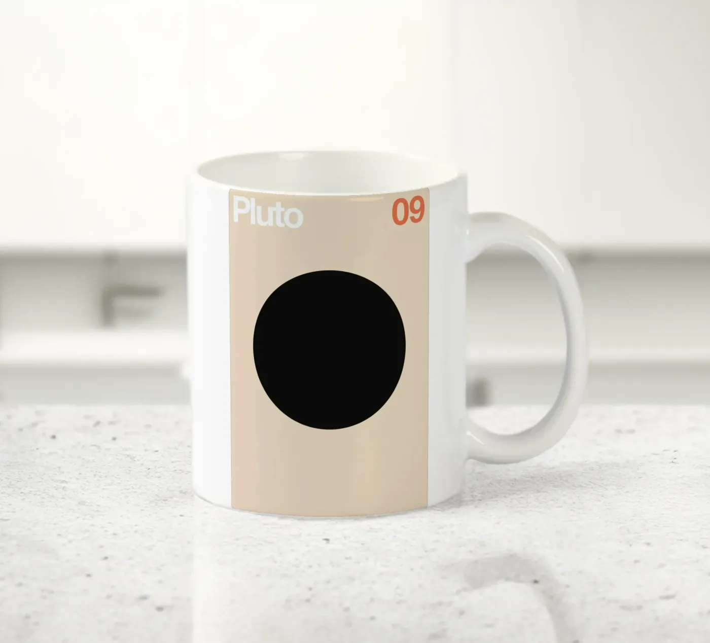 Pluto 09 ceramic mug by Florent Bodart