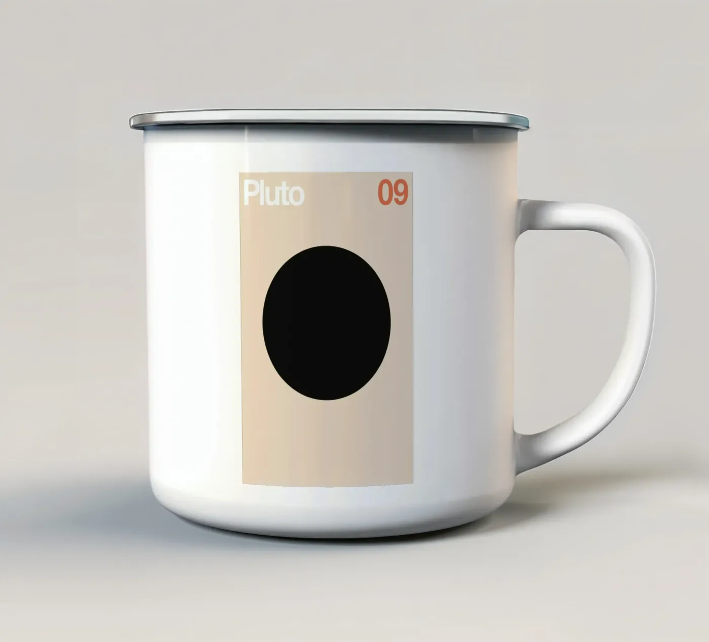 Pluto 09 enamel mug by Florent Bodart