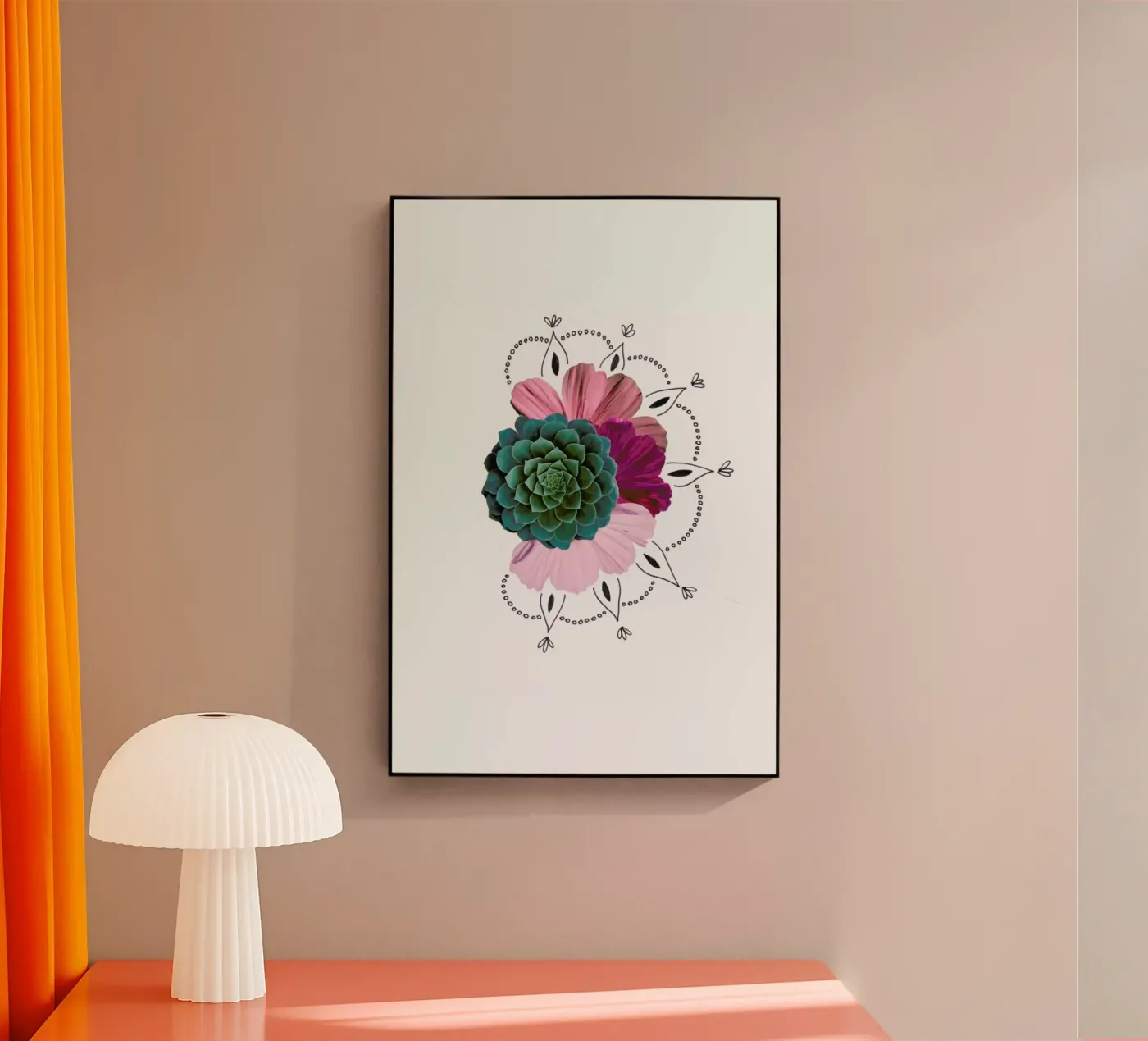 Succulent Collage plexiglass da Miles of Light