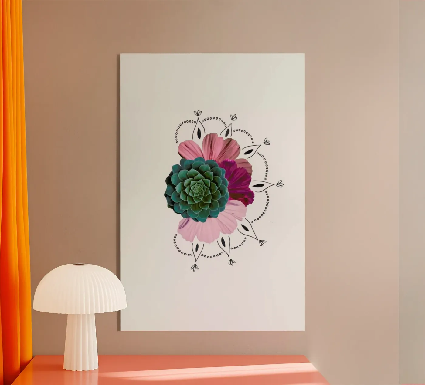 Succulent Collage plexiglass da Miles of Light