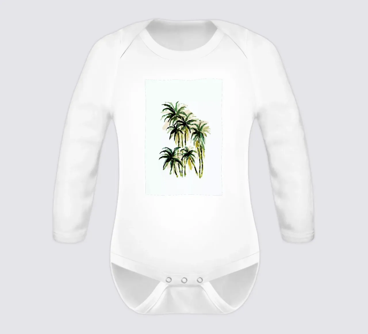 Plants 01 Langarm Babybody von Farina Kuklinski