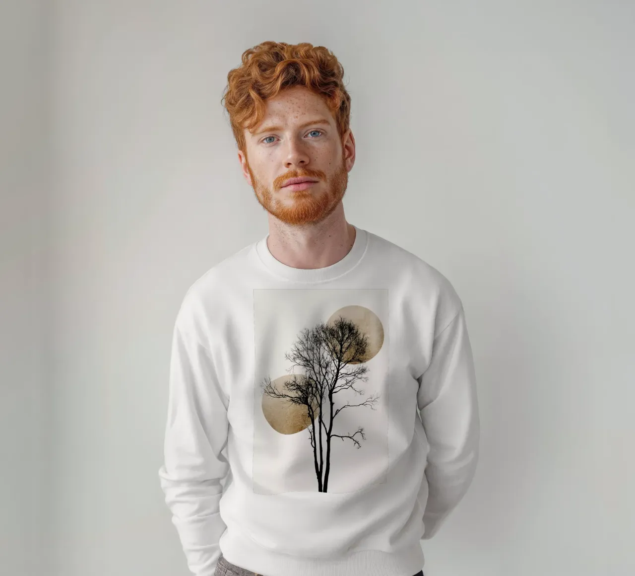 Sun And Moon Hiding Gold felpa da Kubistika