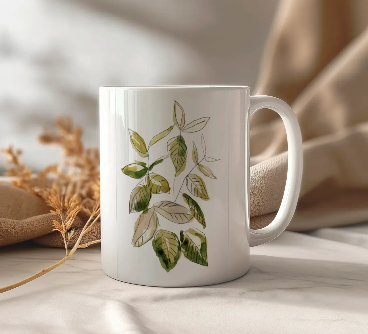 Leaves 02 tazza in ceramica da Farina Kuklinski