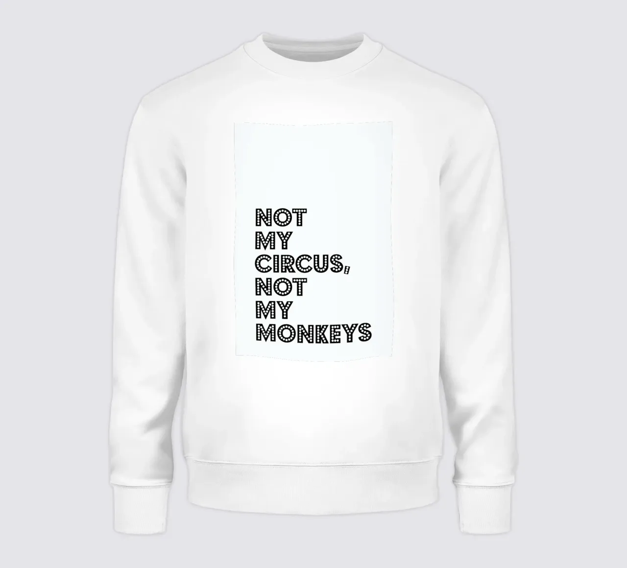 Not My Circus, Not My Monkeys Sweatshirt von The Native State