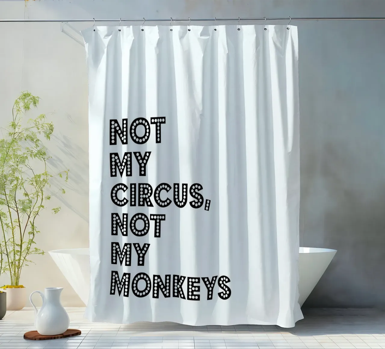 Not My Circus, Not My Monkeys douchegordijn van The Native State