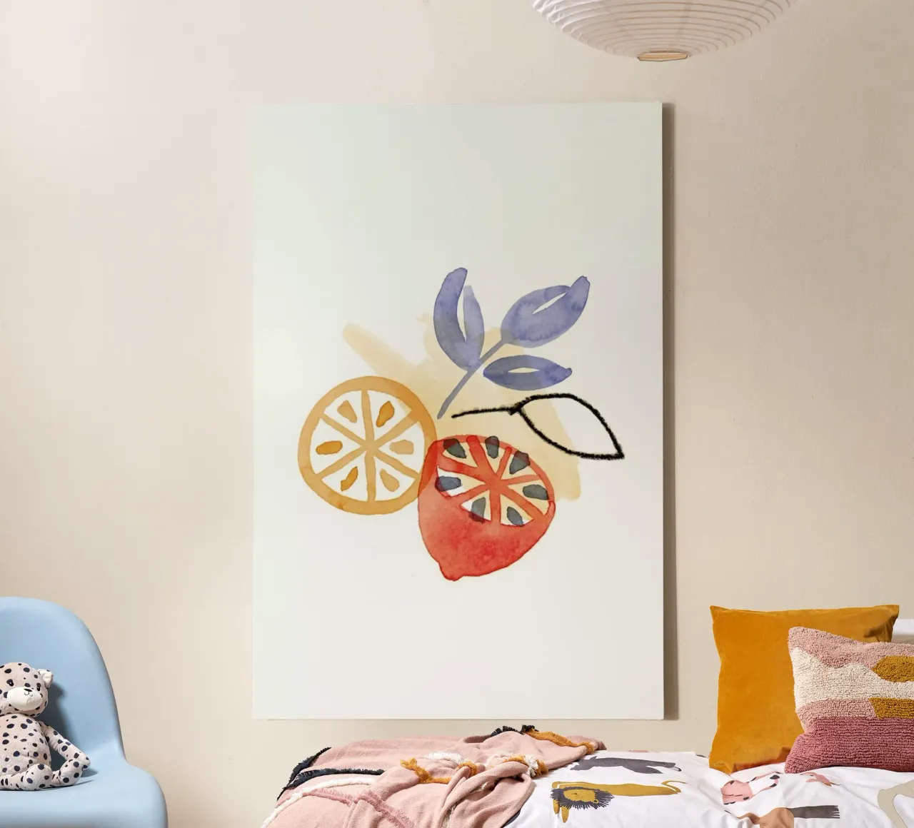 Lemons 1 tela con Cornice a cassetta da Farina Kuklinski