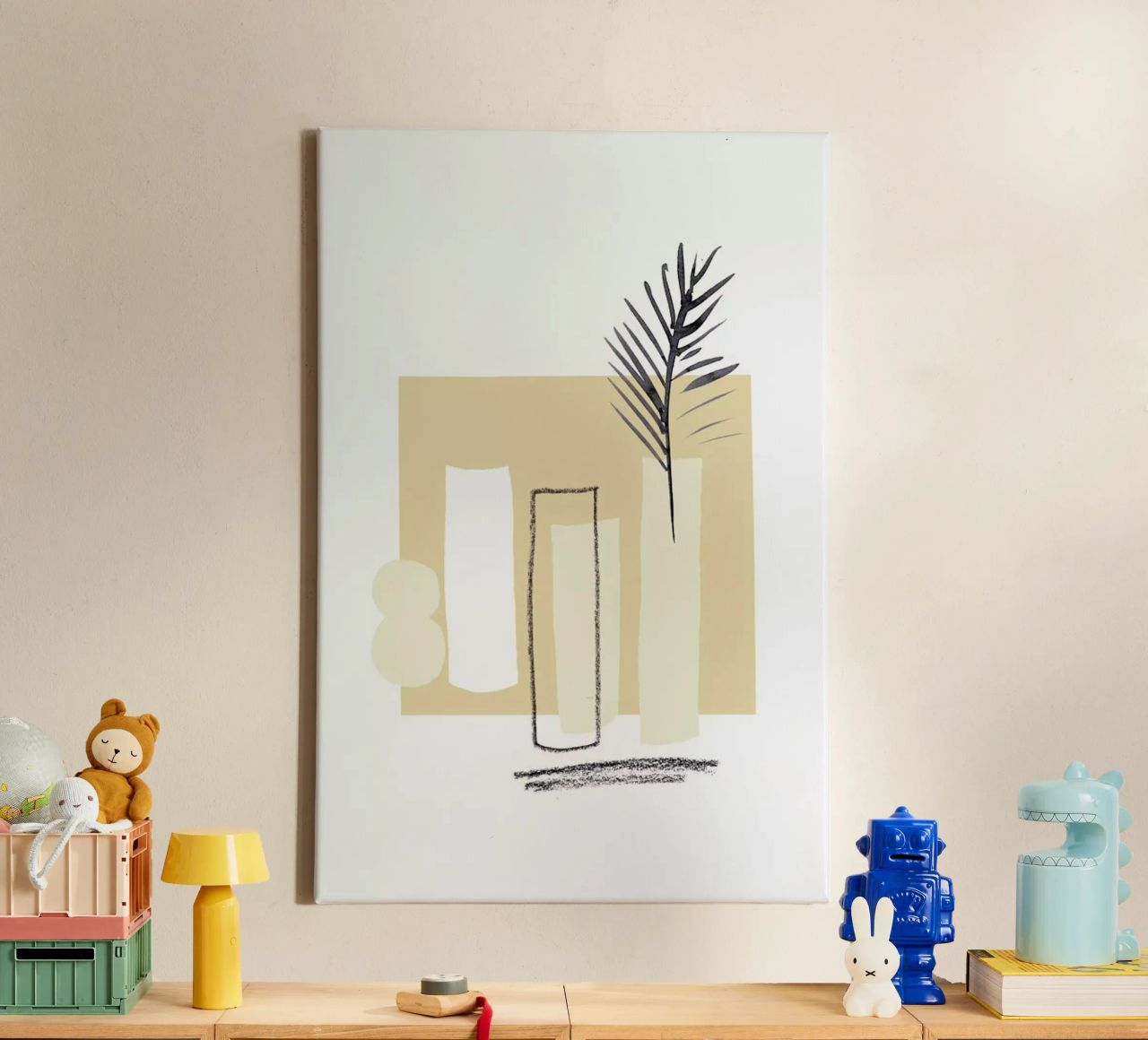 Plants in Vases 03 canvas van Farina Kuklinski