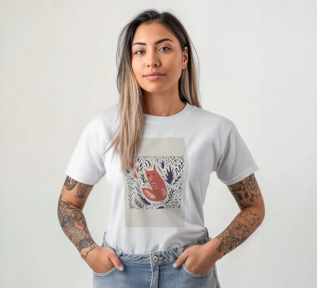 Hibernating Fox t-shirt da Little Flourishes