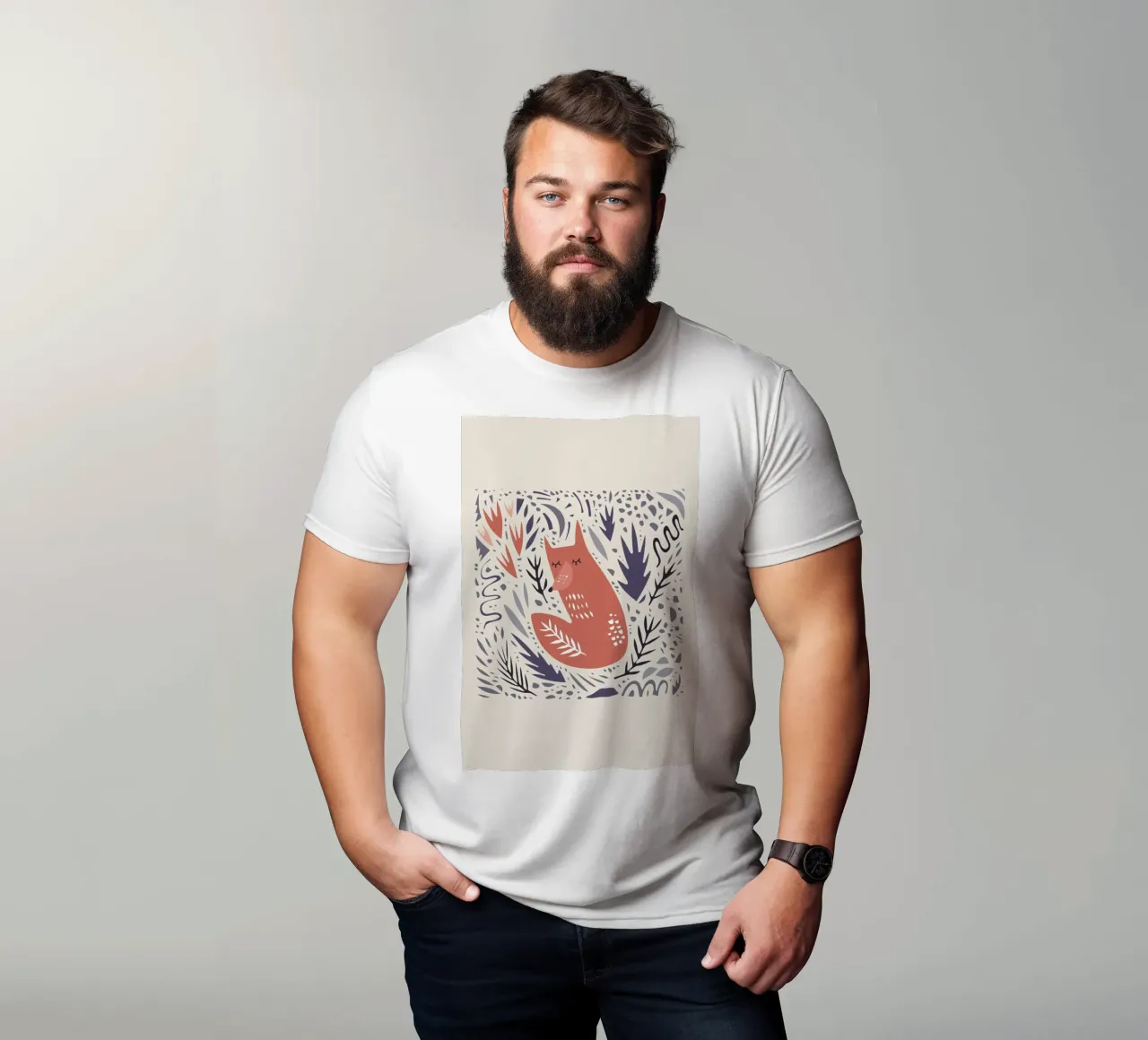 Hibernating Fox t-shirt da Little Flourishes
