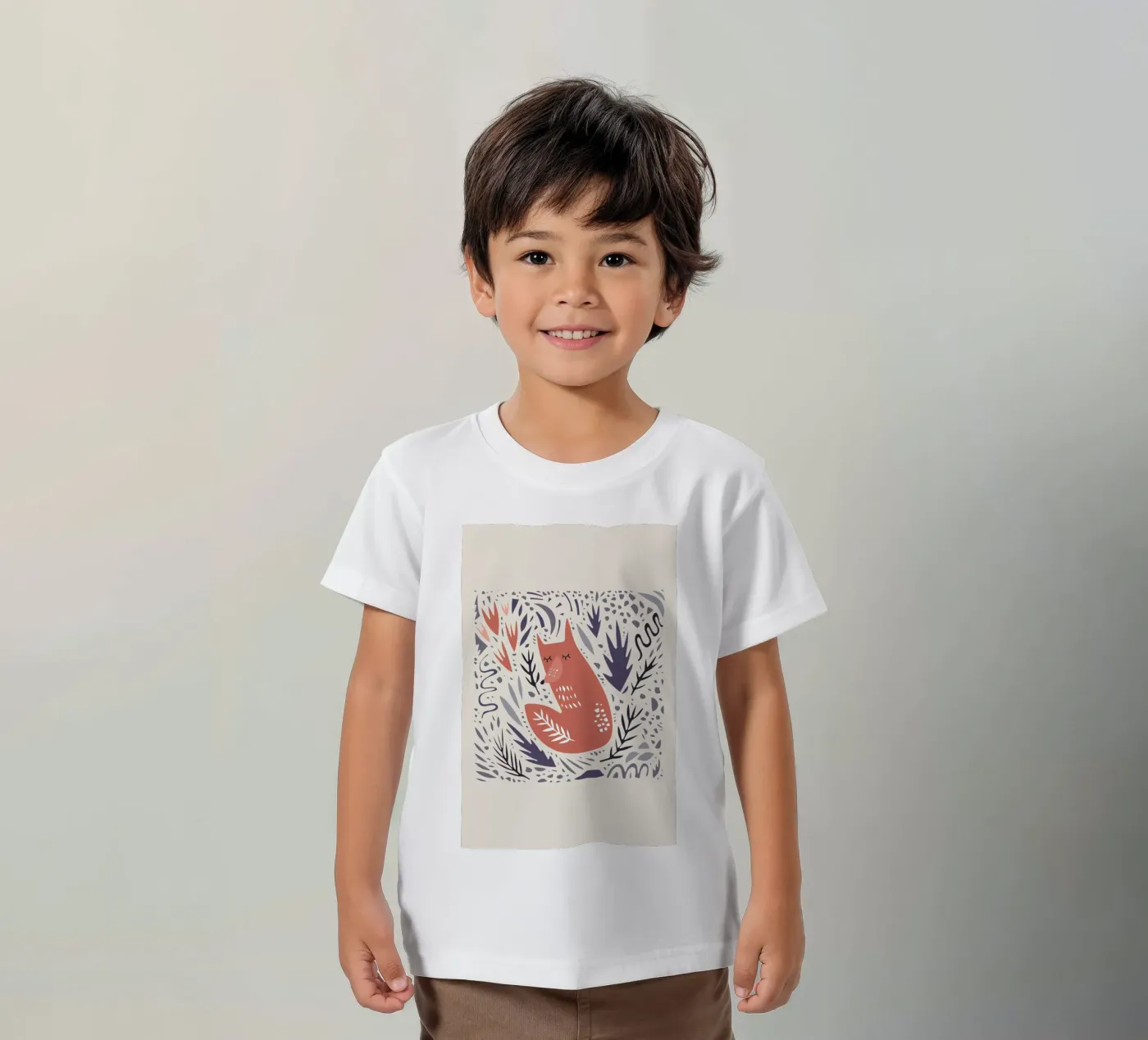 Hibernating Fox t-shirt bambini da Little Flourishes