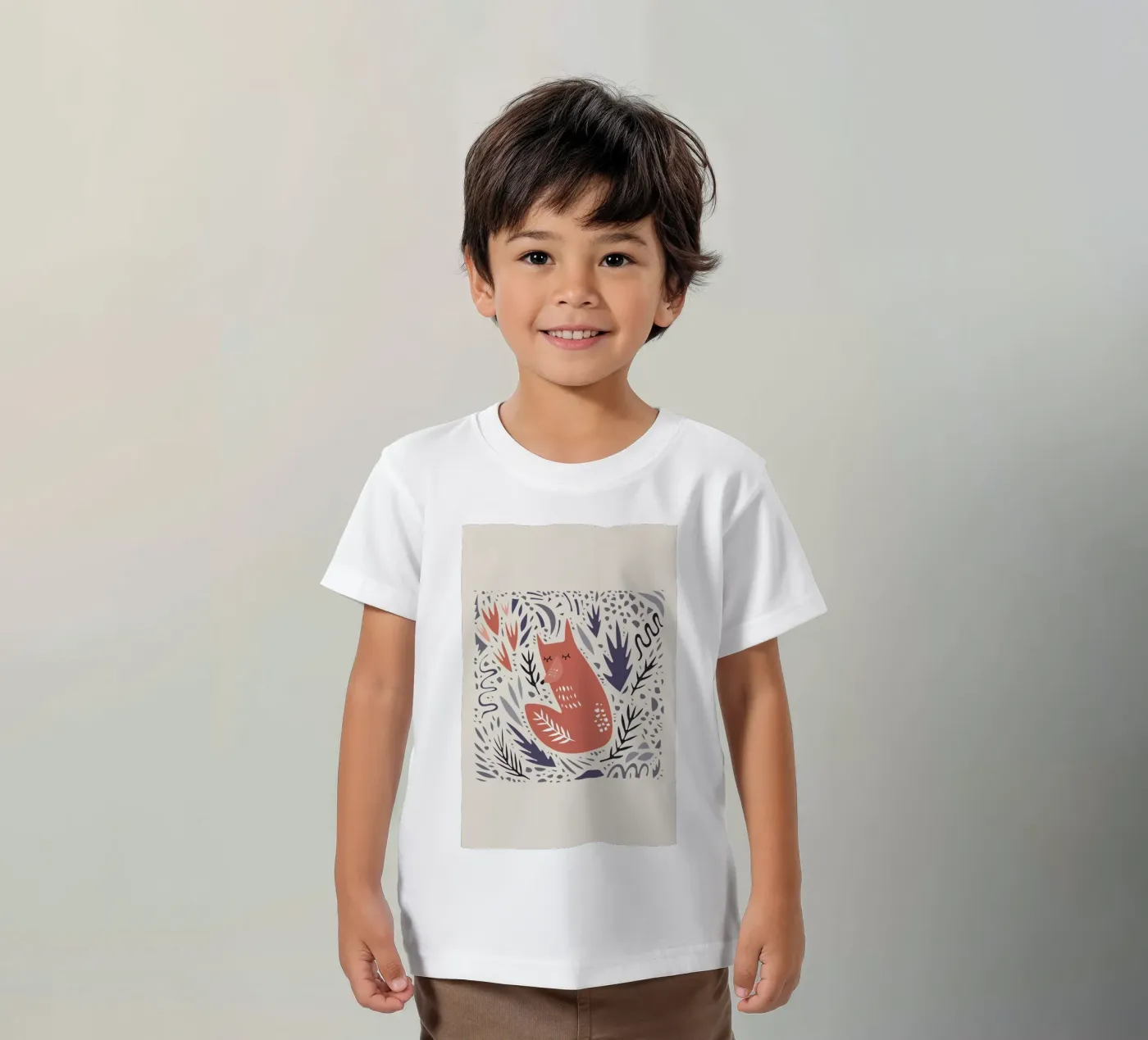 Hibernating Fox t-shirt bambini da Little Flourishes
