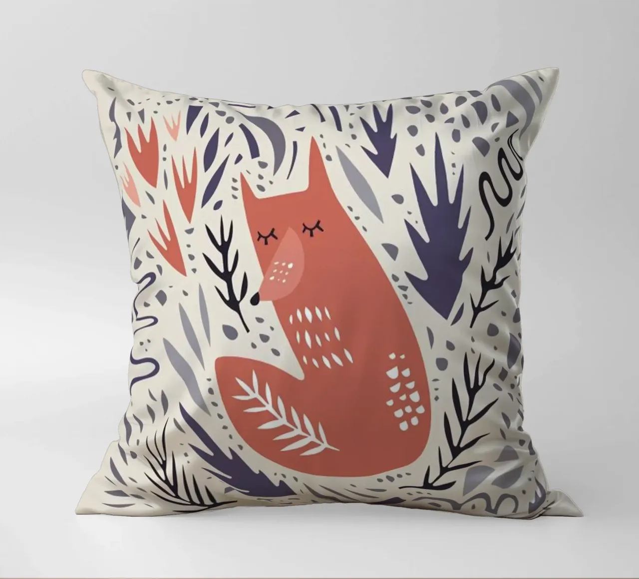 Hibernating Fox cuscino da Little Flourishes