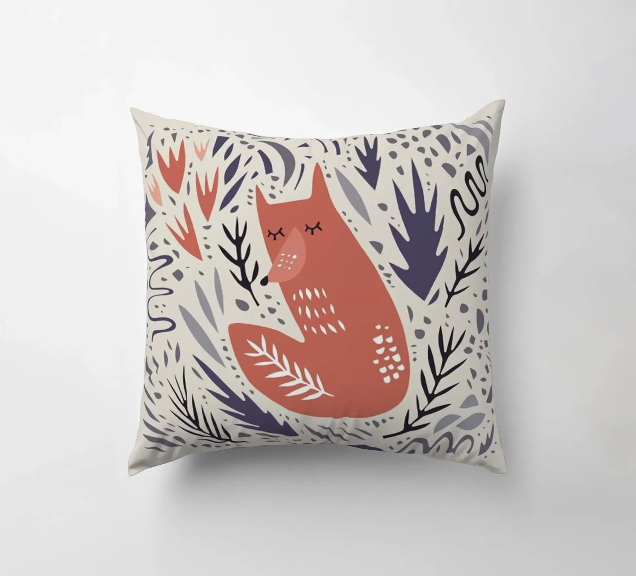 Hibernating Fox cuscino da Little Flourishes