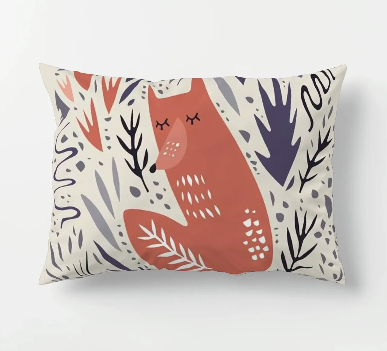 Hibernating Fox cuscino da Little Flourishes