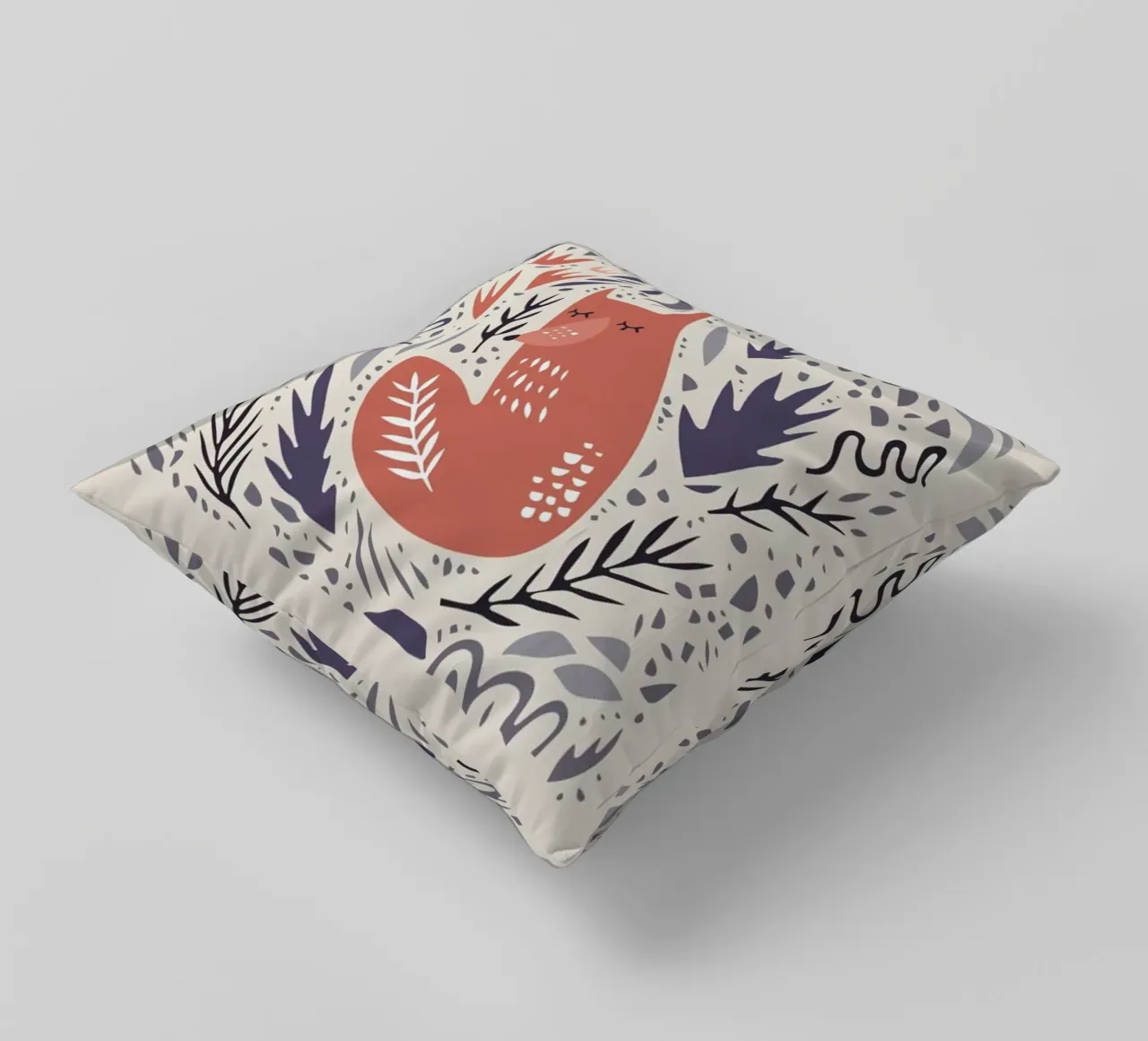 Hibernating Fox cuscino da Little Flourishes