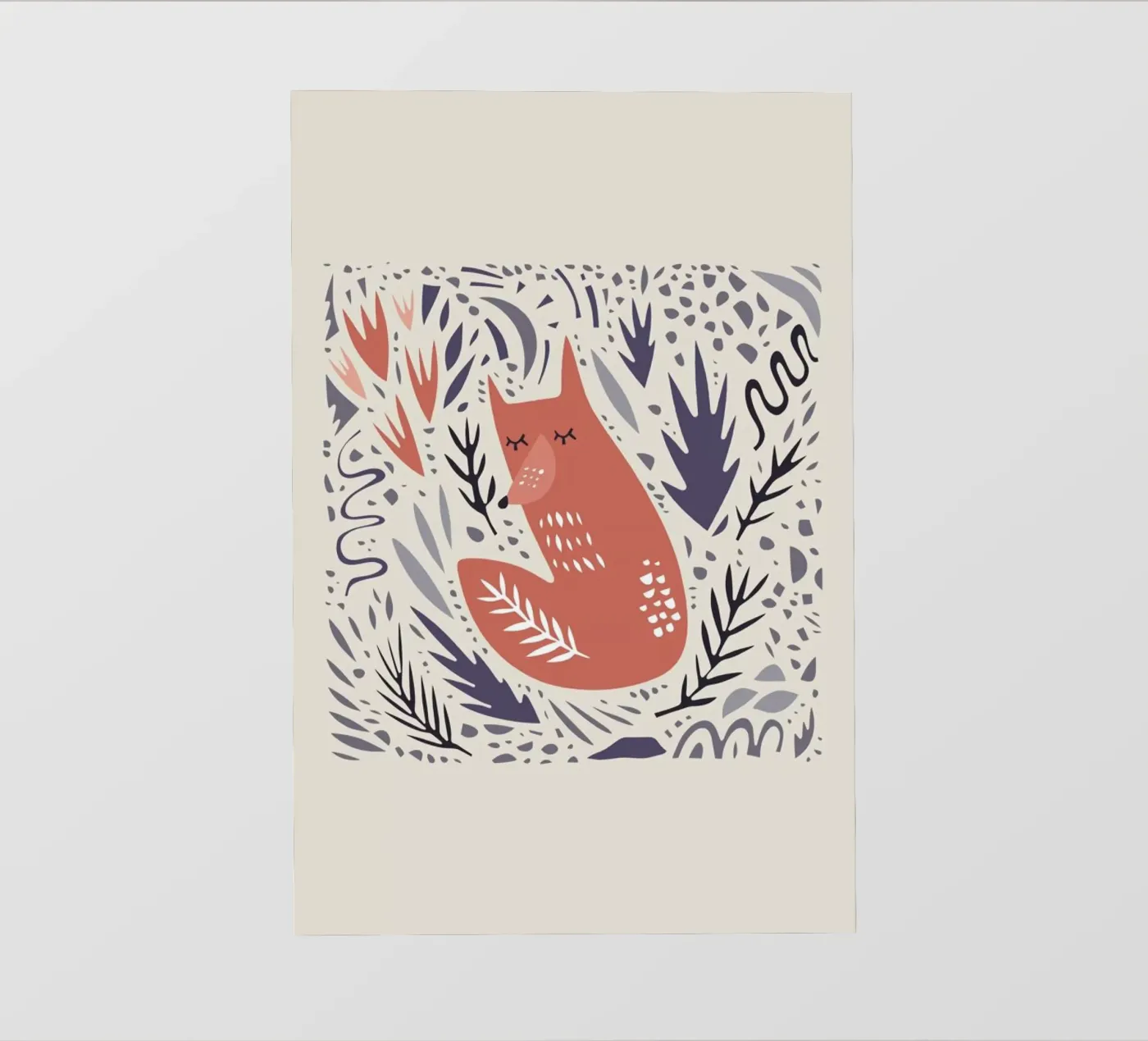 Hibernating Fox pellicola backlit da Little Flourishes