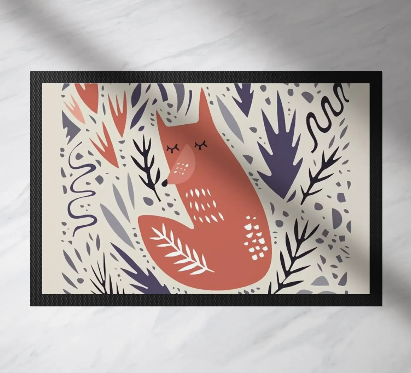 Hibernating Fox deurmat van Little Flourishes