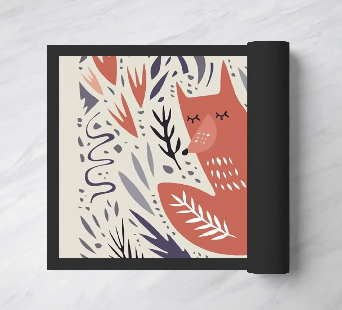 Hibernating Fox deurmat van Little Flourishes