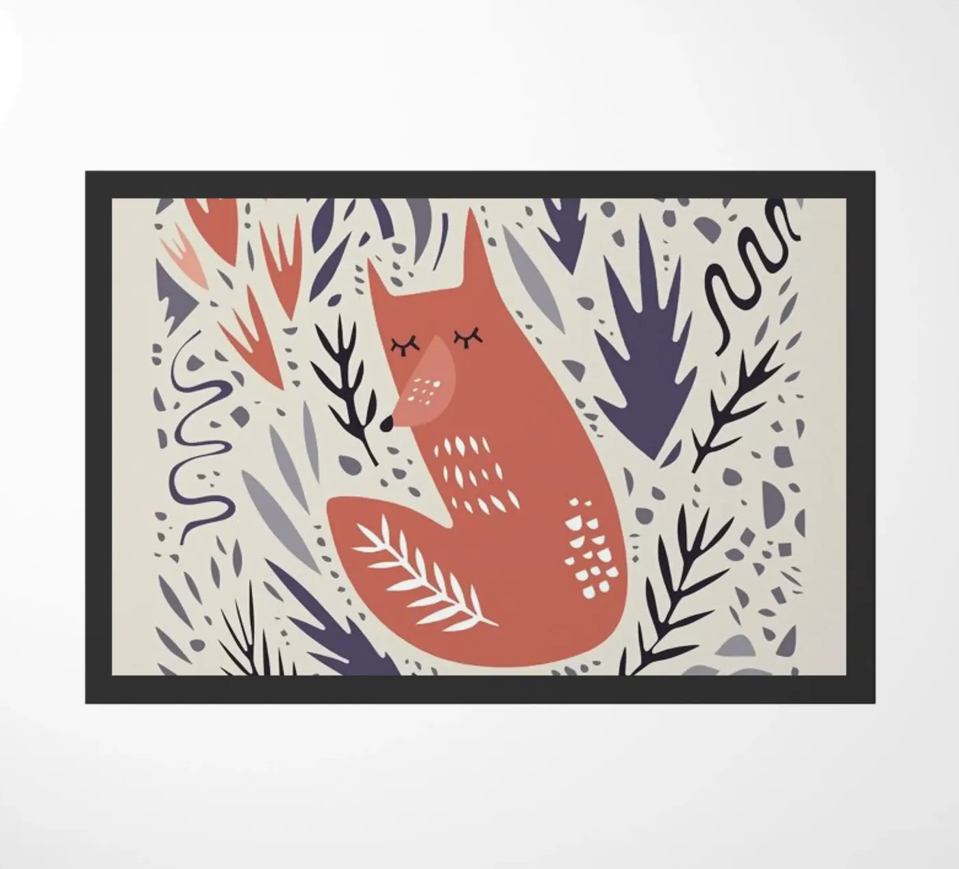 Hibernating Fox deurmat van Little Flourishes