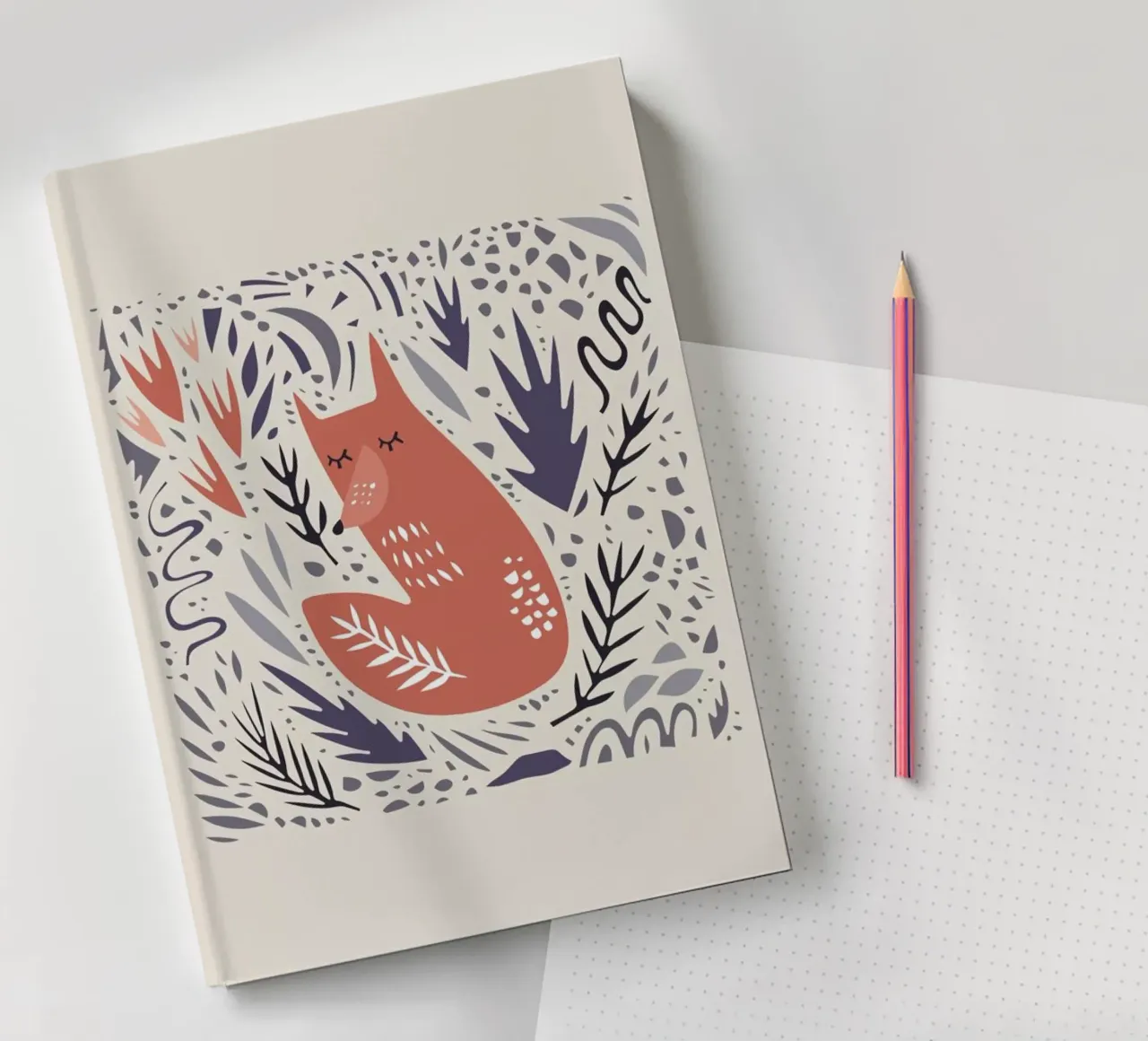 Hibernating Fox notebook by Little Flourishes
