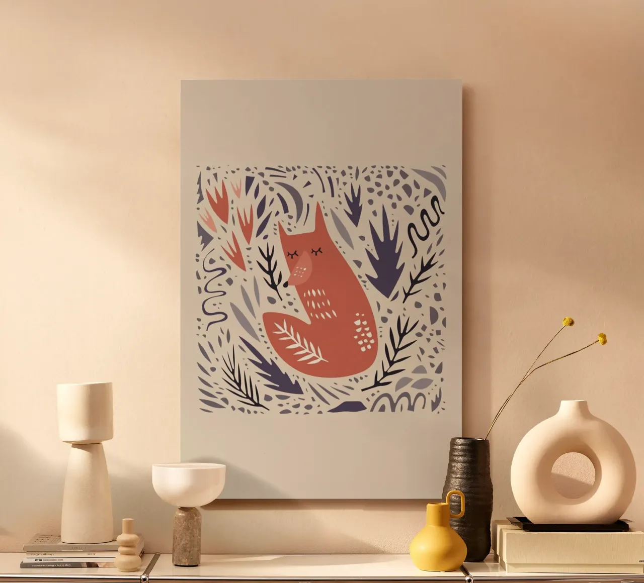 Hibernating Fox alluminio dibond da Little Flourishes