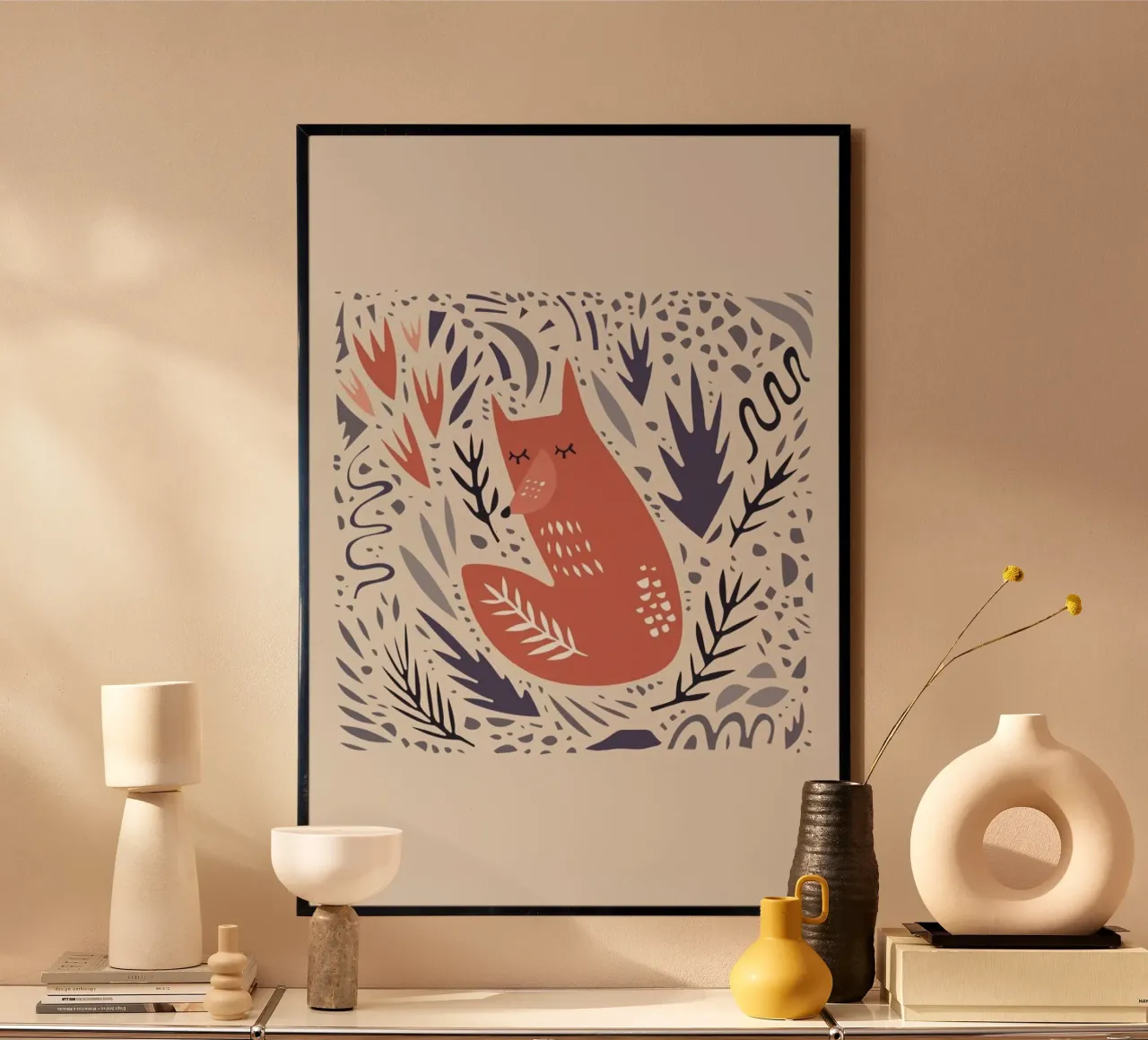 Hibernating Fox carta hahnemühle da Little Flourishes