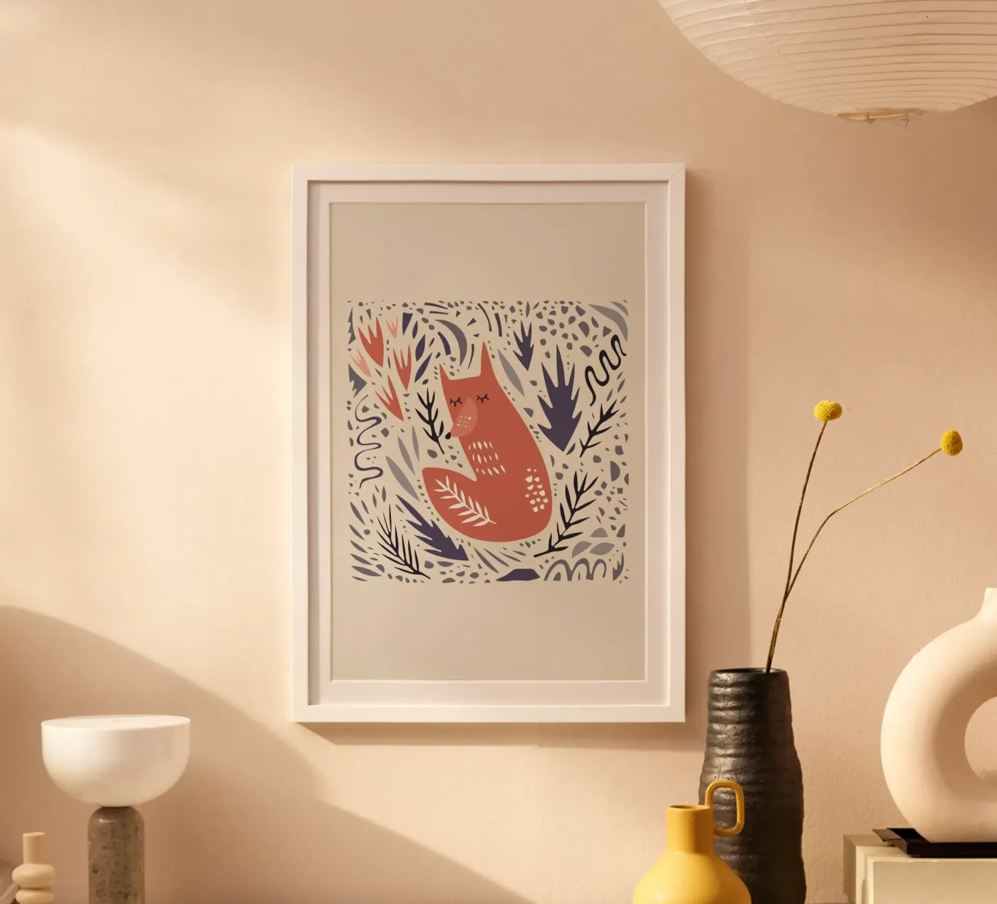 Hibernating Fox poster de Little Flourishes