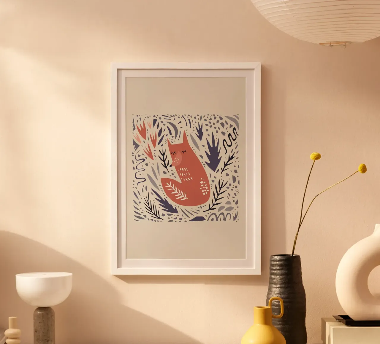 Hibernating Fox carta hahnemühle da Little Flourishes