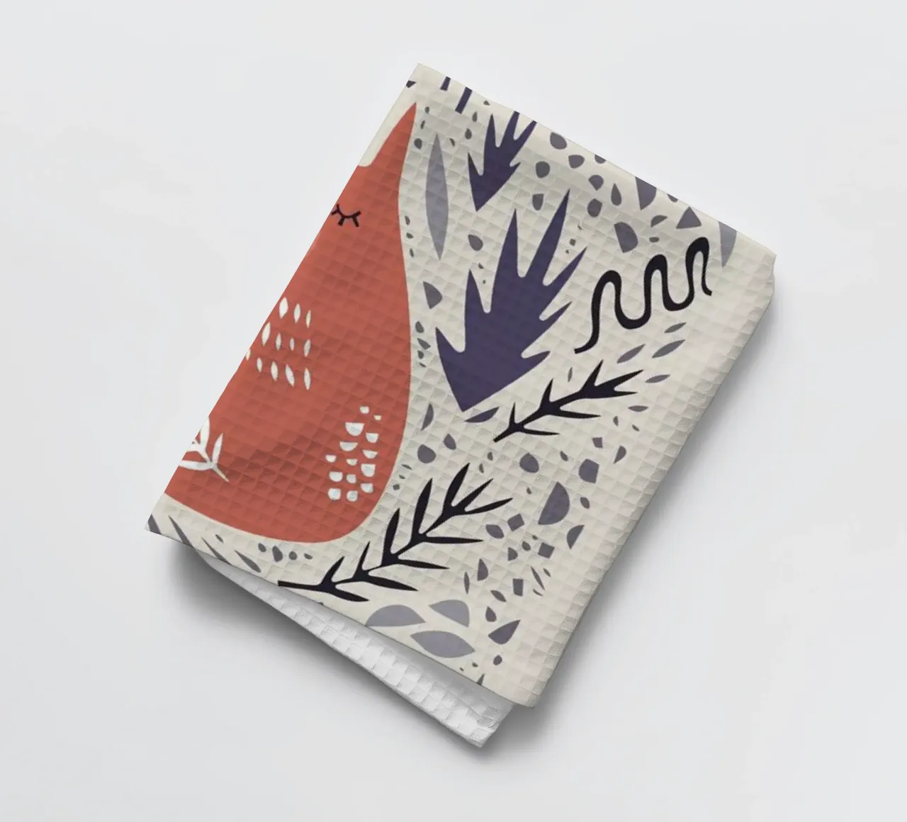 Hibernating Fox canovaccio da cucina da Little Flourishes