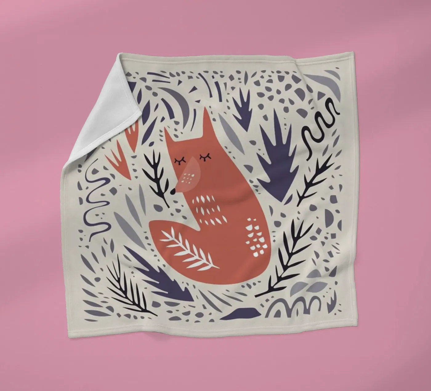 Hibernating Fox fleecedeken van Little Flourishes