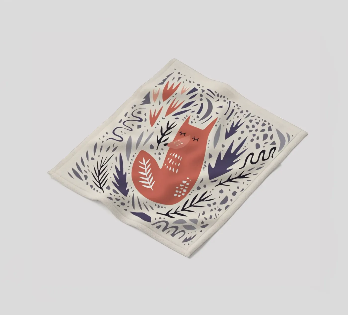Hibernating Fox fleecedeken van Little Flourishes