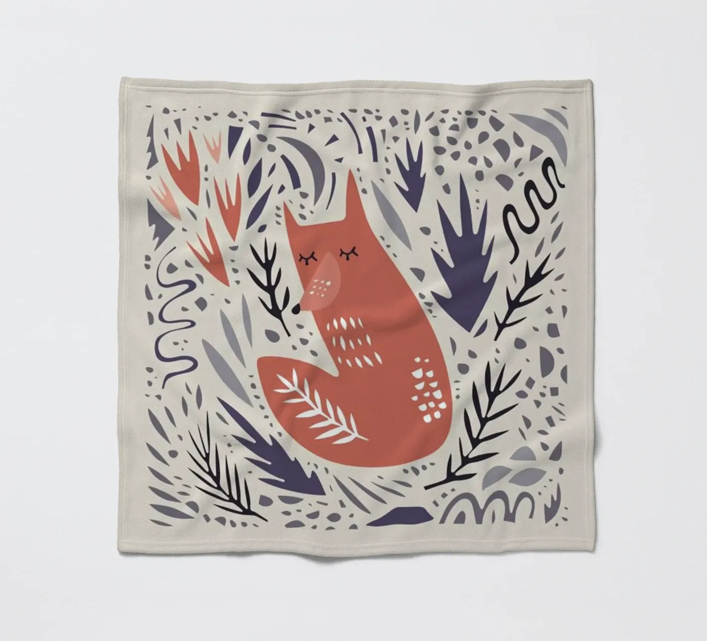 Hibernating Fox fleecedeken van Little Flourishes