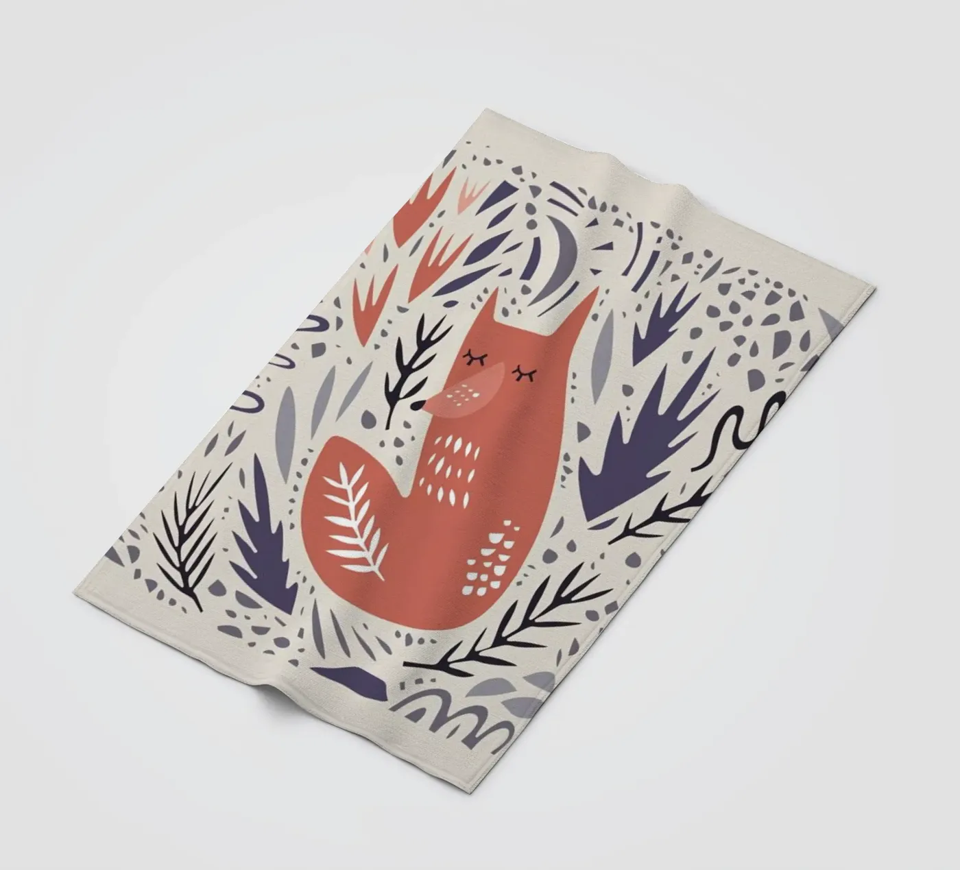 Hibernating Fox fleecedeken van Little Flourishes