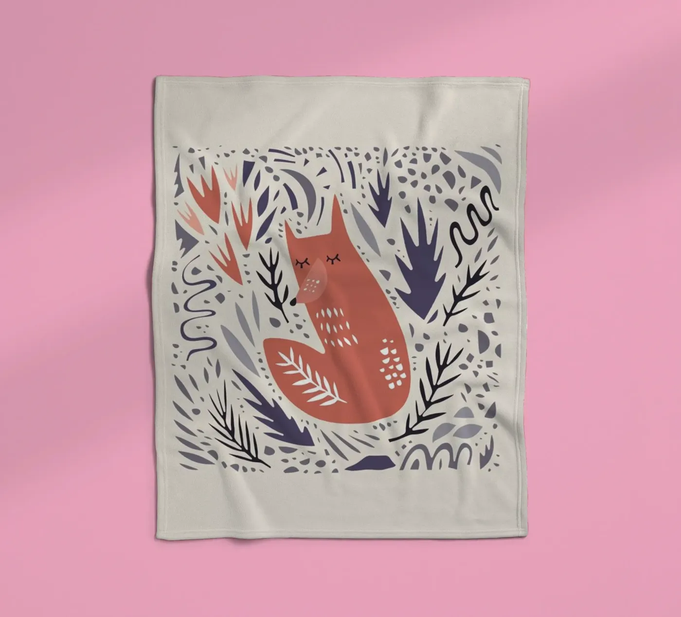 Hibernating Fox fleecedeken van Little Flourishes