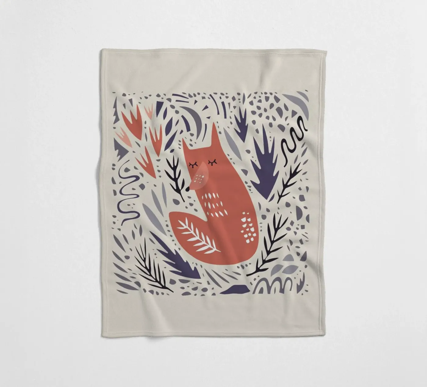 Hibernating Fox fleecedeken van Little Flourishes