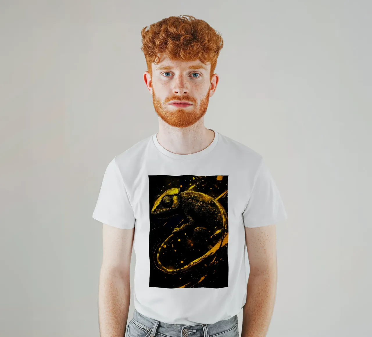 Camaleonte d'oro t-shirt da Justyna Jaszke JBJart