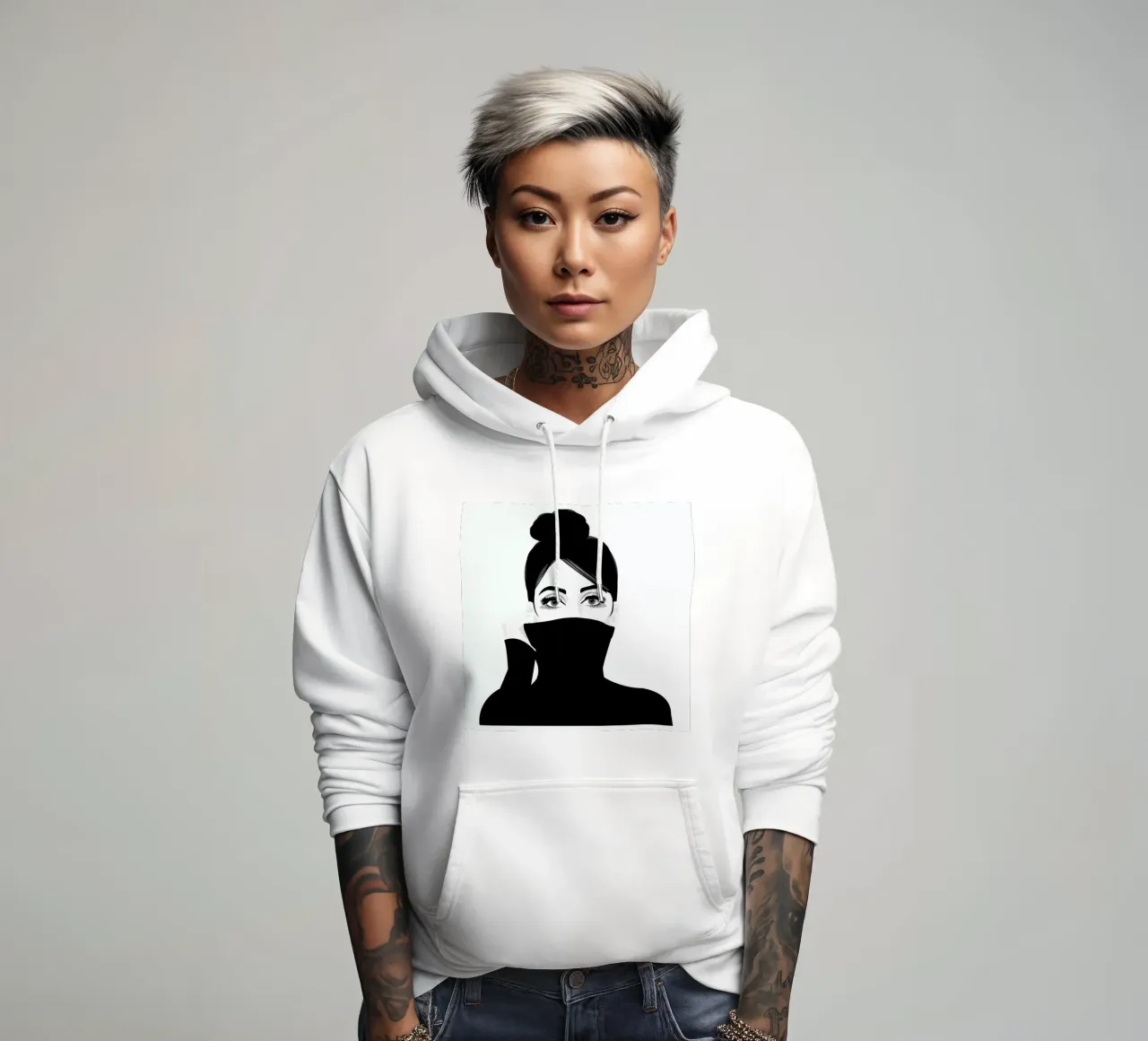 Girl in turtleneck felpa con cappuccio da Ctoft