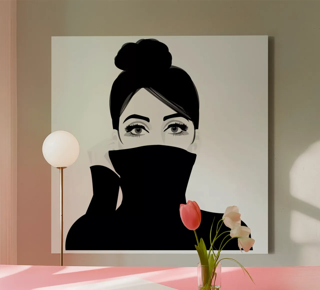 Girl in turtleneck tela con Cornice a cassetta da Ctoft