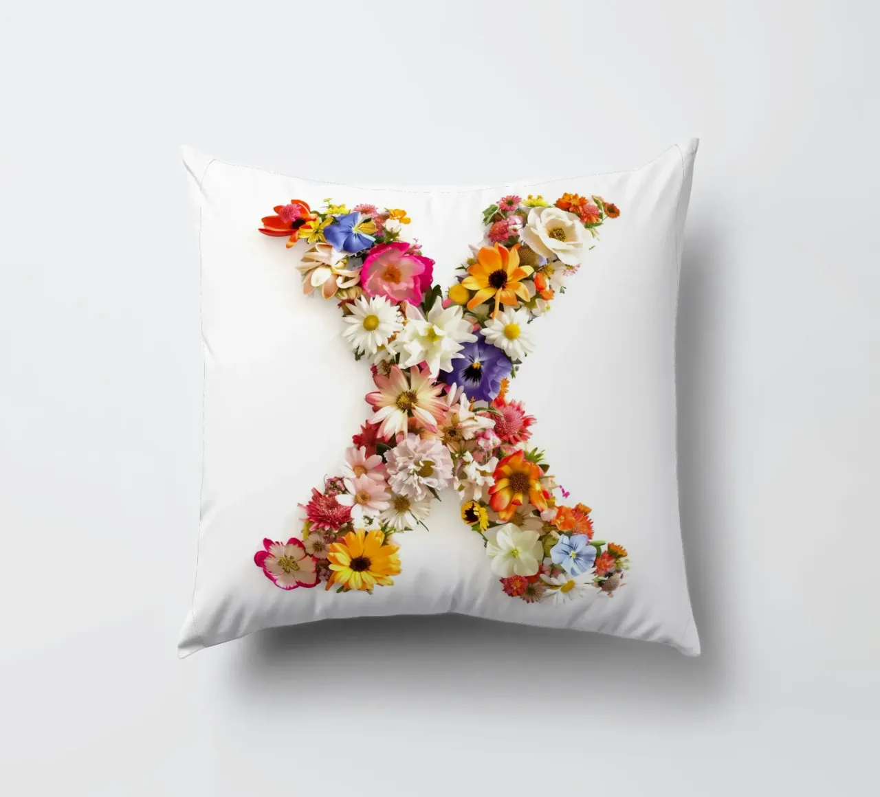 Fiore lettera X cuscino da My Tiny Home