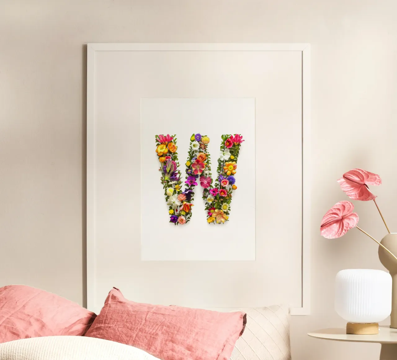 Blumenbuchstabe W Poster von My Tiny Home