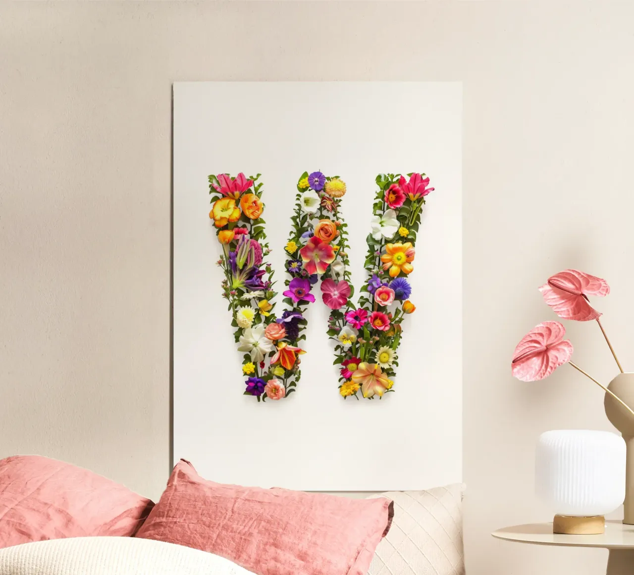 Blumenbuchstabe W Poster von My Tiny Home