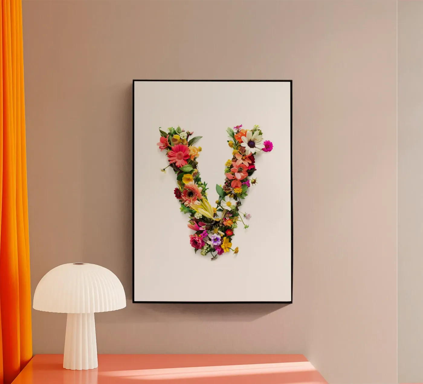 Fiore lettera V plexiglass da My Tiny Home